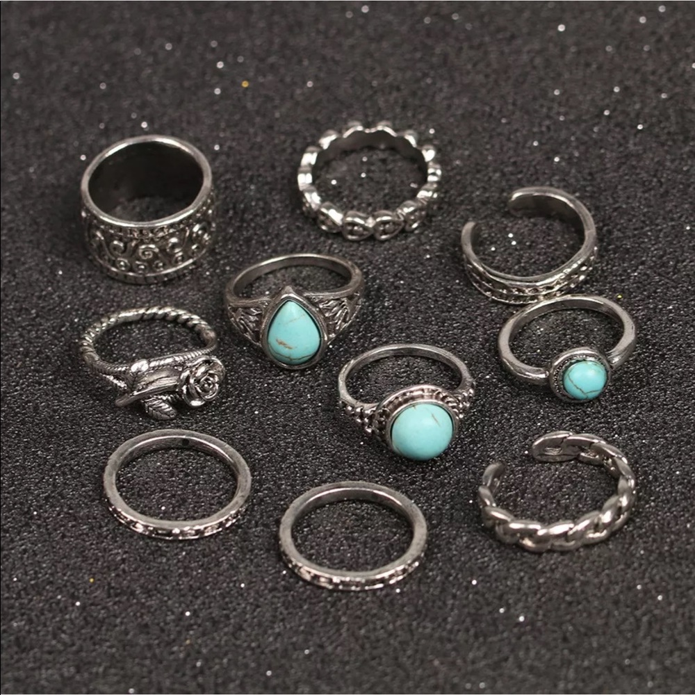 10 Midi fashion rings - Picture 3 of 3